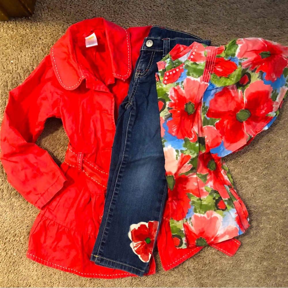 Gymboree girls 6 piece spring set SZ 3